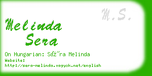 melinda sera business card